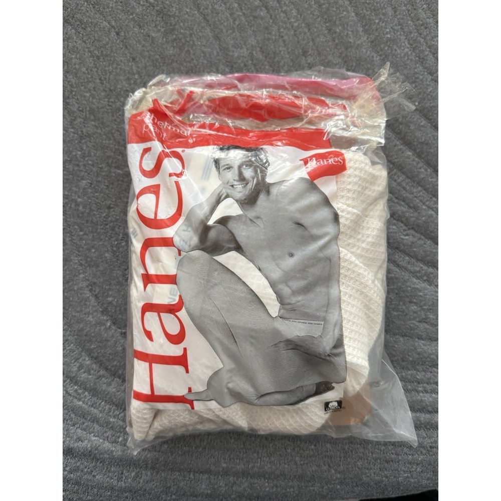 2005 Hanes Thermal Ankle Length Pants Long John Mens Size LARGE NOS